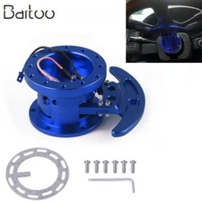 Blue Steering Wheel Quick Release Hub Adapter Body Removable Snap Off Boss Kit