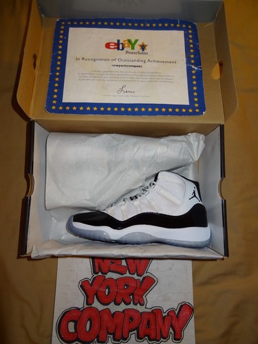 Air Jordan 11 Retro (GS) "2011 Concord" White/Black-Dark Concord 378038 107 - Picture 12 of 20