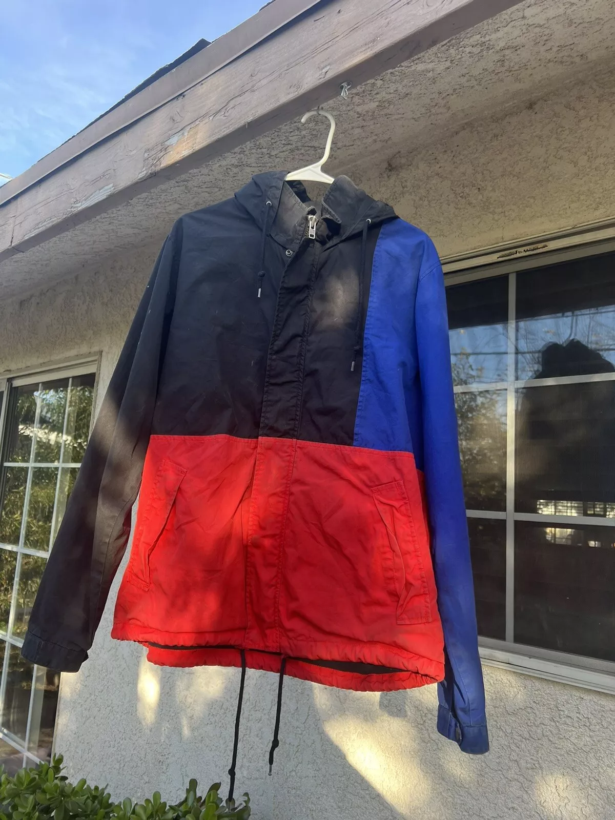 Parka lambrissée suprême saison printemps 2013 noir/rouge/bleu L