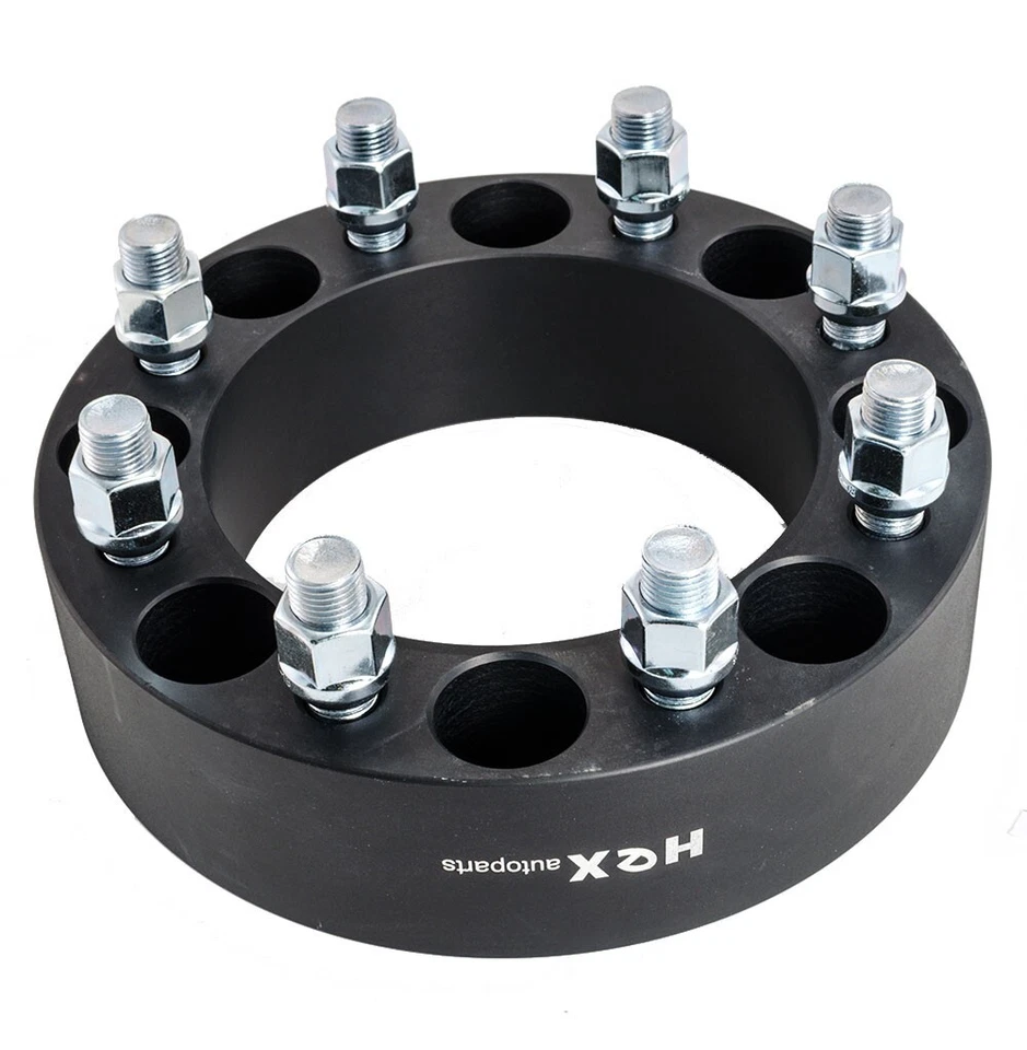 (4) 2" 8x6.5 Wheel Spacers 9/16" for F-250 F-350 Dodge Ram 2500 3500 Ford E-250 - Image 2 of 4