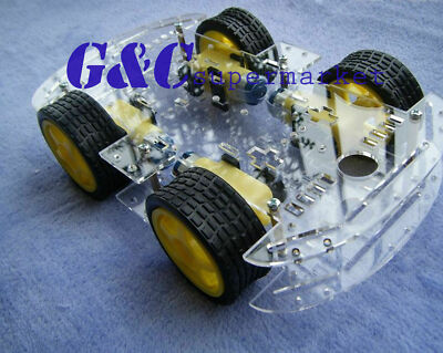 NEW 4WD Robot Smart Car Chassis Kits car with Speed Encoder for Arduino M26