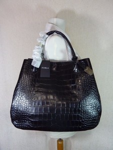 croc embossed leather tote
