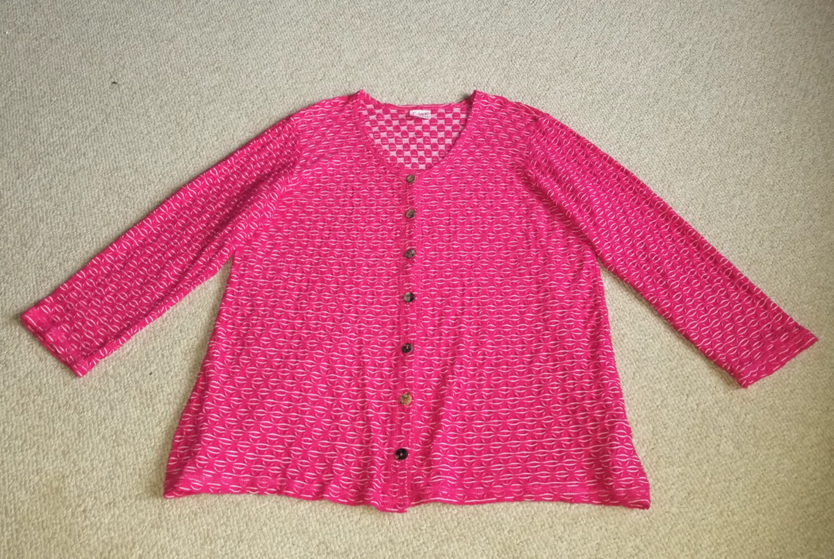 トップス Mallion vintage top VINTAGE Womens Top-C-M-C-USA-pink/white patterned knit