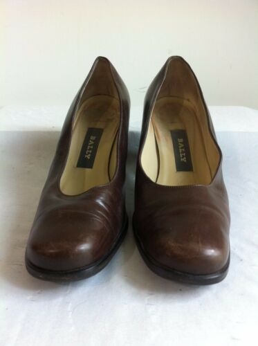 Tacones de zapatos BALLY cuero marrón talla 5 - Imagen 2 de 11
