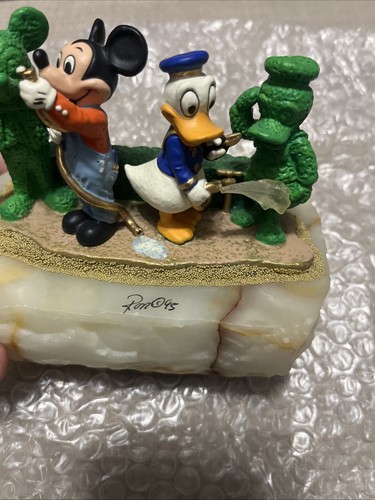 Disney Ron Lee Topiary #14 Mickey Mouse and Donald Duck Signed Figure 4/750 1998 - Picture 5 of 11