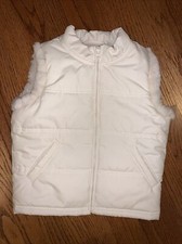 Janie and Jack NWT Sz 6 Ivory Faux Fur Lined Vest WARM