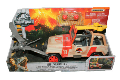 Jurassic World Jeep Wrangler 2017 + Dino + Rettungsnetz Mattel Matchbox Neuware