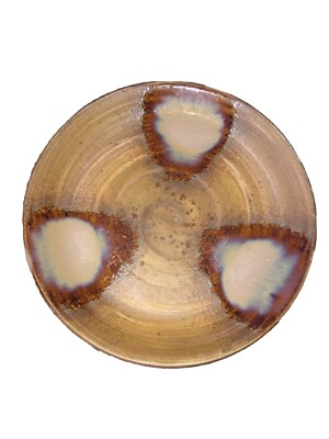 Sango Splash 4951 Brown Boho  Tan Drip Glazed Stoneware Salad Plates Lot Of 5