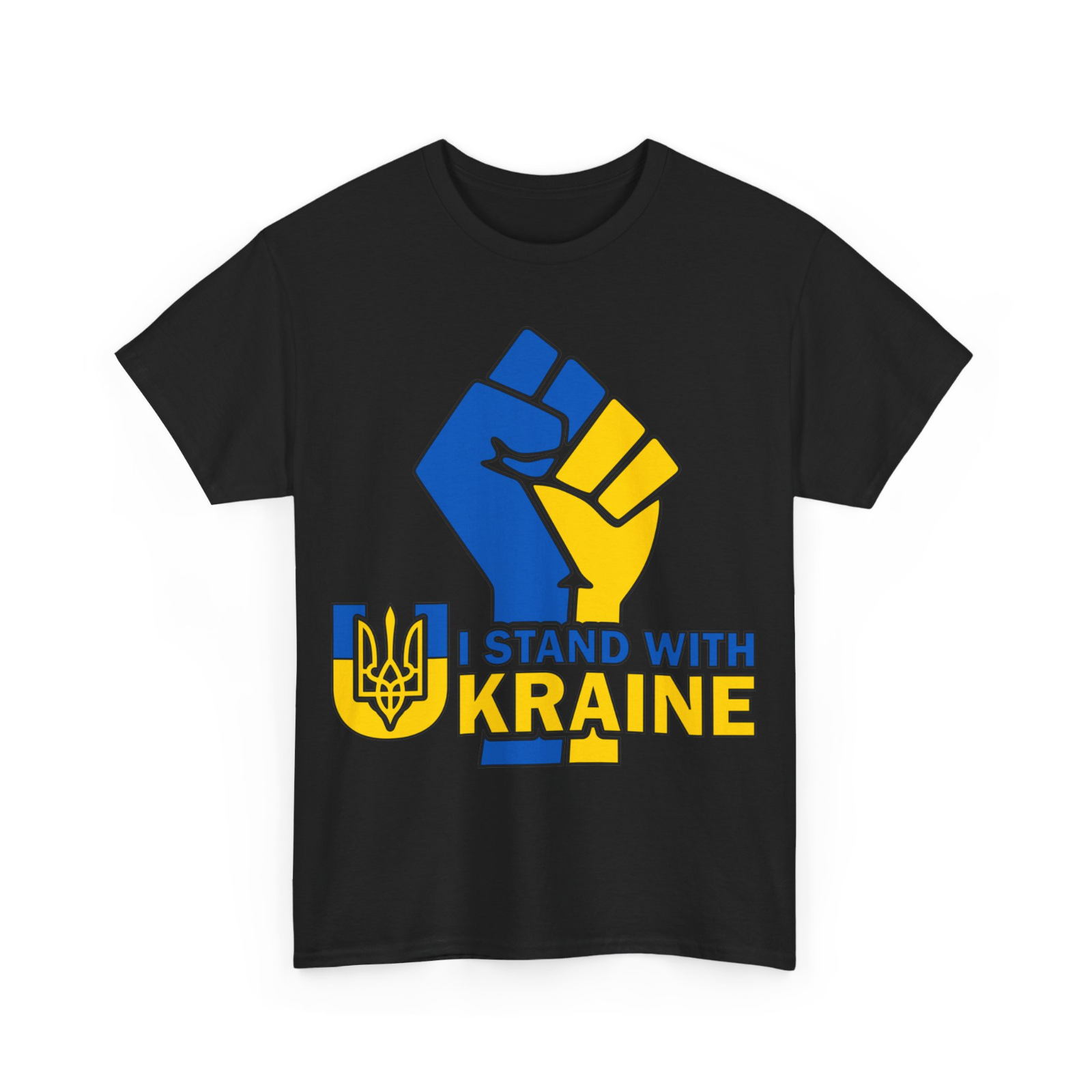 Stand With Ukraine Flag T-Shirt Show Your Support Ukrainian Pride Apparel
