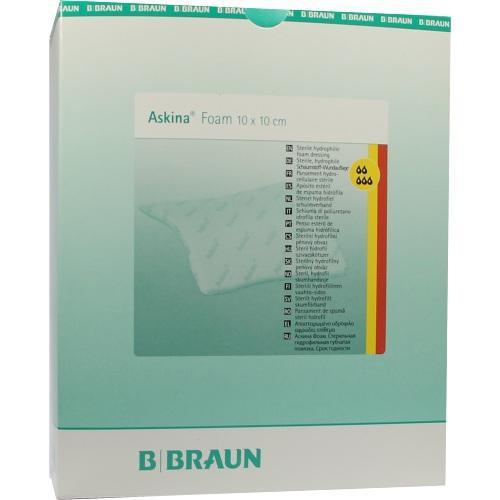 ASKINA Foam hyd.Wundaufl.10x10 cm steril n.haft. 10 St