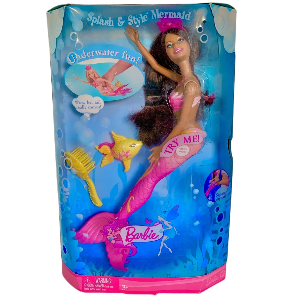 2008 Mattel Splash Style Mermaid Fantasy Barbie Fashion Doll