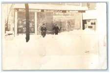 C1910s Winter Snow Scene Hudson Super Six Car Middletown Ny Rppc Photo Postcard
