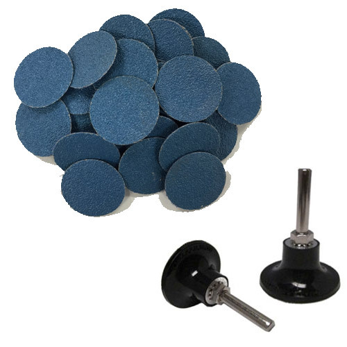 50 - 2" Roloc Zirconia Quick Change Sanding Disc 60 Grit and Mandrel Disc Holder - Picture 1 of 6