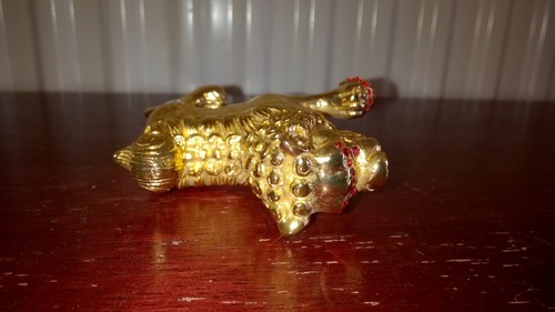 Fu Dog Divine Guardian Small Copper Ornament Figurine - Picture 9 of 13