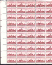 #943 SMITHSONIAN INSTITUTE.  MINT SHEET.  F-VF NH.  SCV $16