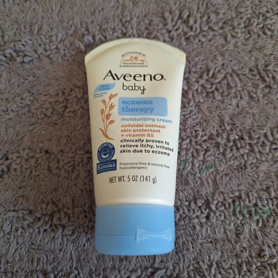Aveeno Baby Eczema Therapy Moisturizing Cream 5 Fl. Oz Colloidal Oatmeal Vit B5