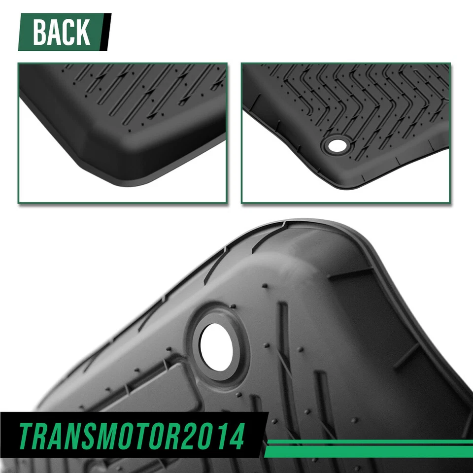 Fit For 2014-2019 Toyota Corolla Sedan All-Weather Black Floor Mats Liners TPE Foto 4 de 4