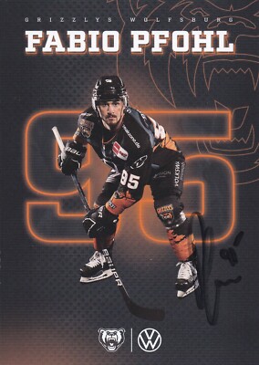 Autogrammkarte Fabio Pfohl - Grizzlys Wolfsburg - 2022/2023 - Eishockey
