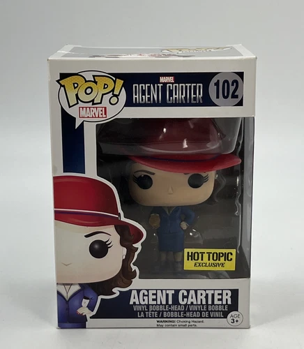 Funko POP Marvel Agent Carter W/Gold Orb #102 Hot Topic Exclusive Vinyl Figure  