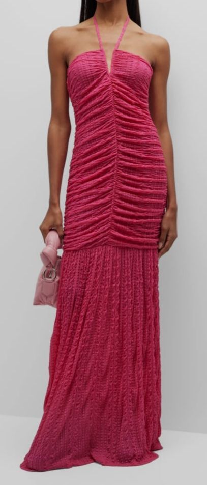 GANNI | Stretch Lace Halter Neck Dress