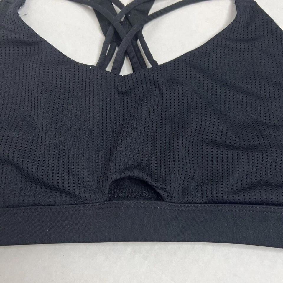 Sutiã esportivo feminino RBX malha preta com cruz cruzada frente e verso - Tamanho XL - Imagem 3 de 4