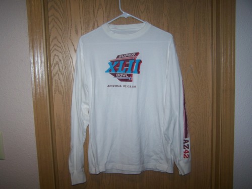 Camisa doble Super Bowl XLII 2008 pequeña Reebok NFL algodón 2 camisas en una - Imagen 2 de 8
