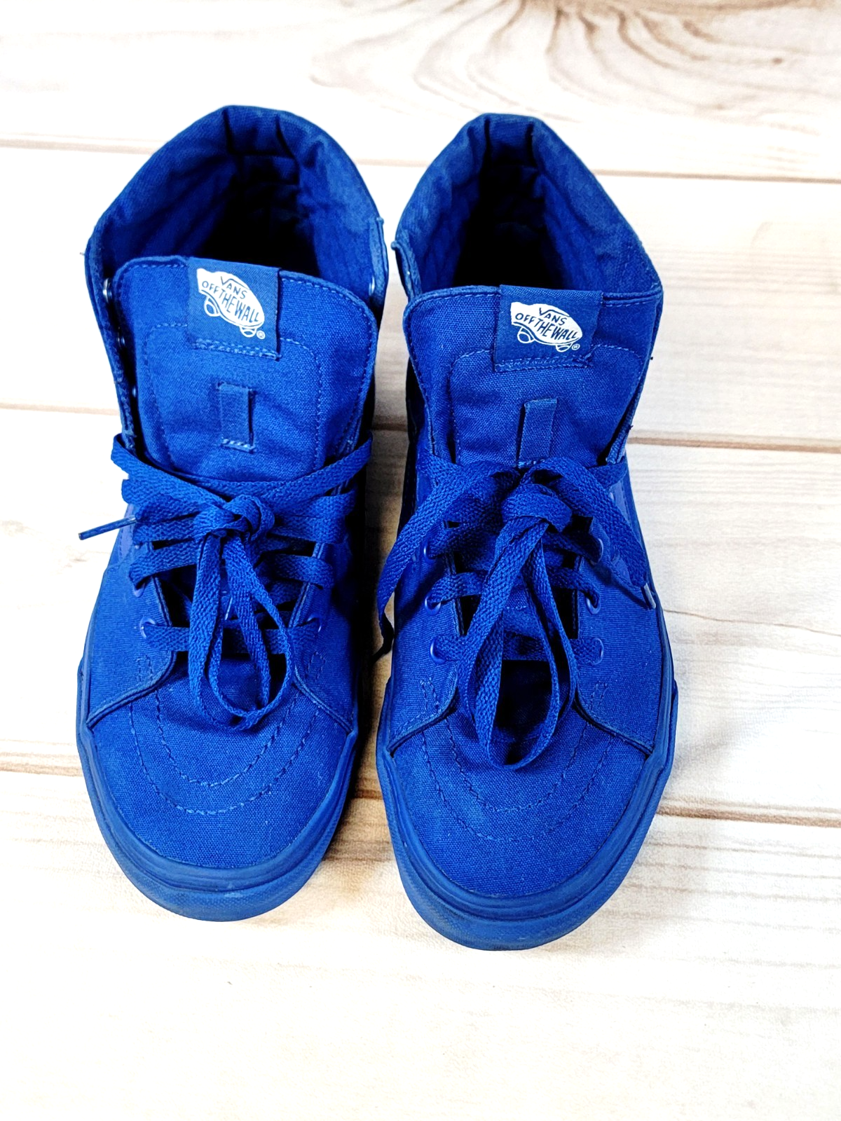 SAOLA Vans Sneaker Atletica Alta Unisex Adulto Taglia 8 5M 10W Blu Stringate 721454