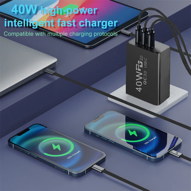 3 in 1 Fast Charging Cable USB Type C Charger For Samsung S24 Ultra S23 S22 S20 - Image 4 of 4