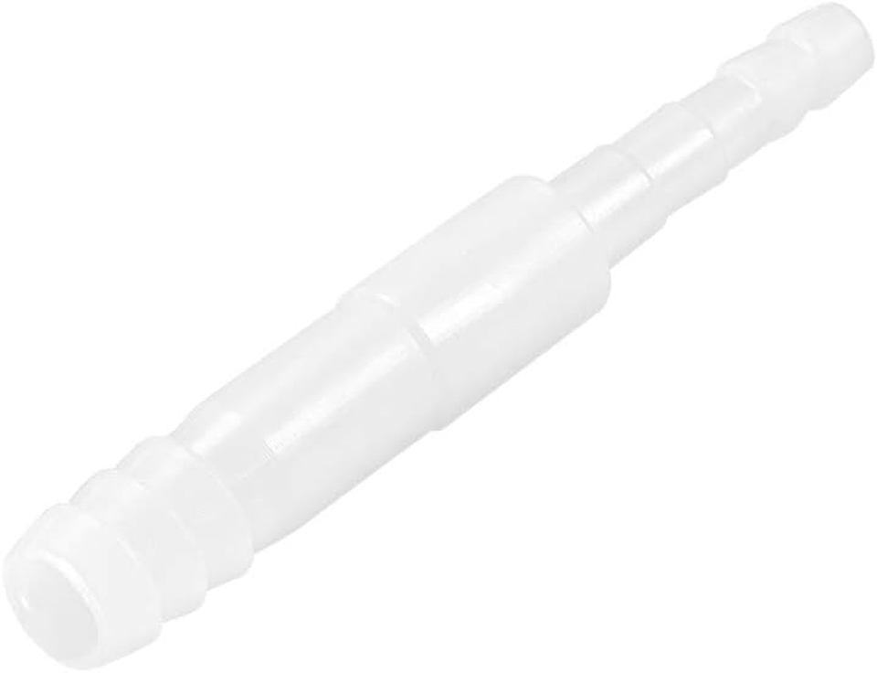 Aquarium Air Valve Connector Straight Clear White Plastic Airline