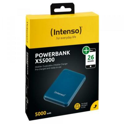 Intenso Powerbank mobile Ladestation Slim XS 5000 mAh Typ A / C USB OUT petrol