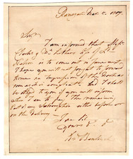 Edward Bentinck Signed Letter 1807 / Autographed British Politician