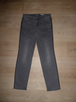 TOM TAILOR ALEXA SLIM weiche Stretch Jeans Grau Galonstreifen W31 L30 **TOP**