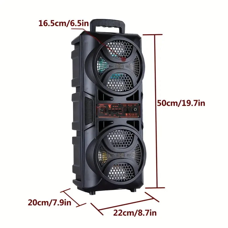 Portable Bluetooth Speaker Sub woofer Heavy Bass Sound System Party+Remote - Image 3 of 4