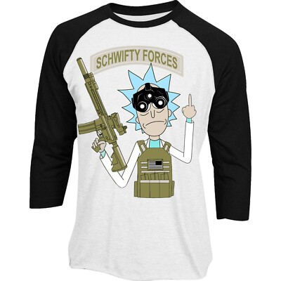 Dirty Sanchez Baseball T-Shirt I Schwifty Forces I Seal Team Ricks I America