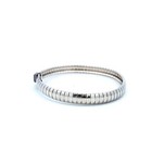 Estate Italian Sterling Silver 7.5" Omega Bracelet Safety Clasp 14.9g Patina — photo 4