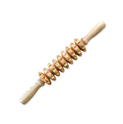 Wooden Massager Exercise Roller Injury Gym Body Leg Trigger Point Muscle