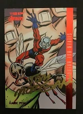 2022 Fleer Ultra Avengers Silver Age Red Foil Auto /63 Hank PYM #105 Tom Morgan