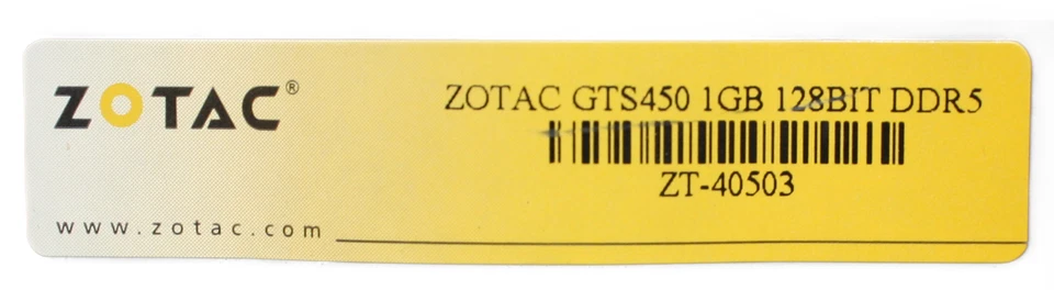 ZOTAC GTS450 Nvidia GeForce GPU - Image 4 of 4