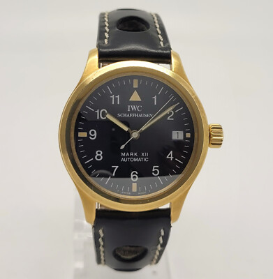 IWC Mark XII Automatik Gelbgold Ref. 3241 Herrenuhr mit Box und Papieren