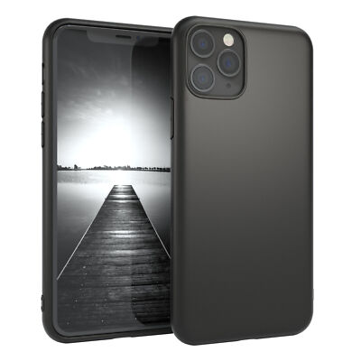 Für Samsung Galaxy A5 (2017) Hülle Case Silikon Cover Schutz Tasche Matt Schwarz