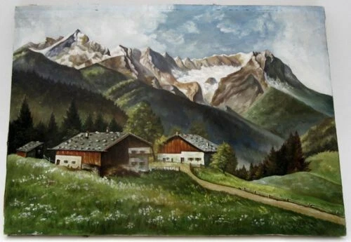 Leinwand aus Schweiz, Signiert Malerei