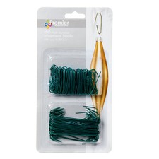 150 Multi-Purpose Christmas Tree Ornament Bauble Hooks - Green