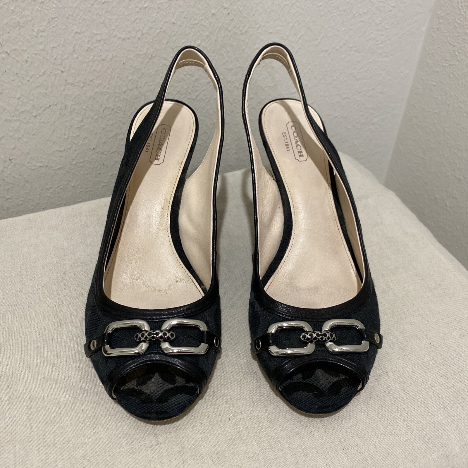 Coach Women Belle Slingback Kitten Heels Ionic Ja… - image 1