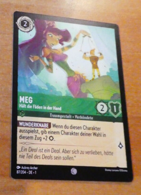 LORCANA TRADING CARD GAME DISNEY CHAPTER 1 DEUTCH CARTE KARTE 87/204 DE MINT