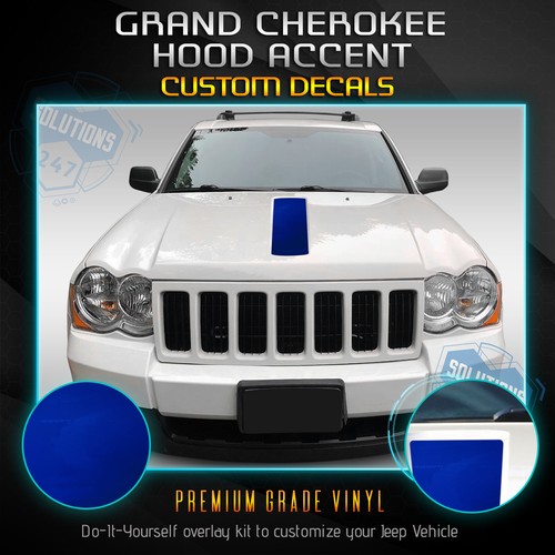 For 2005-2010 Jeep Grand Cherokee Front Hood Graphic Vinyl Decal - Glossy Matte - Picture 21 of 21
