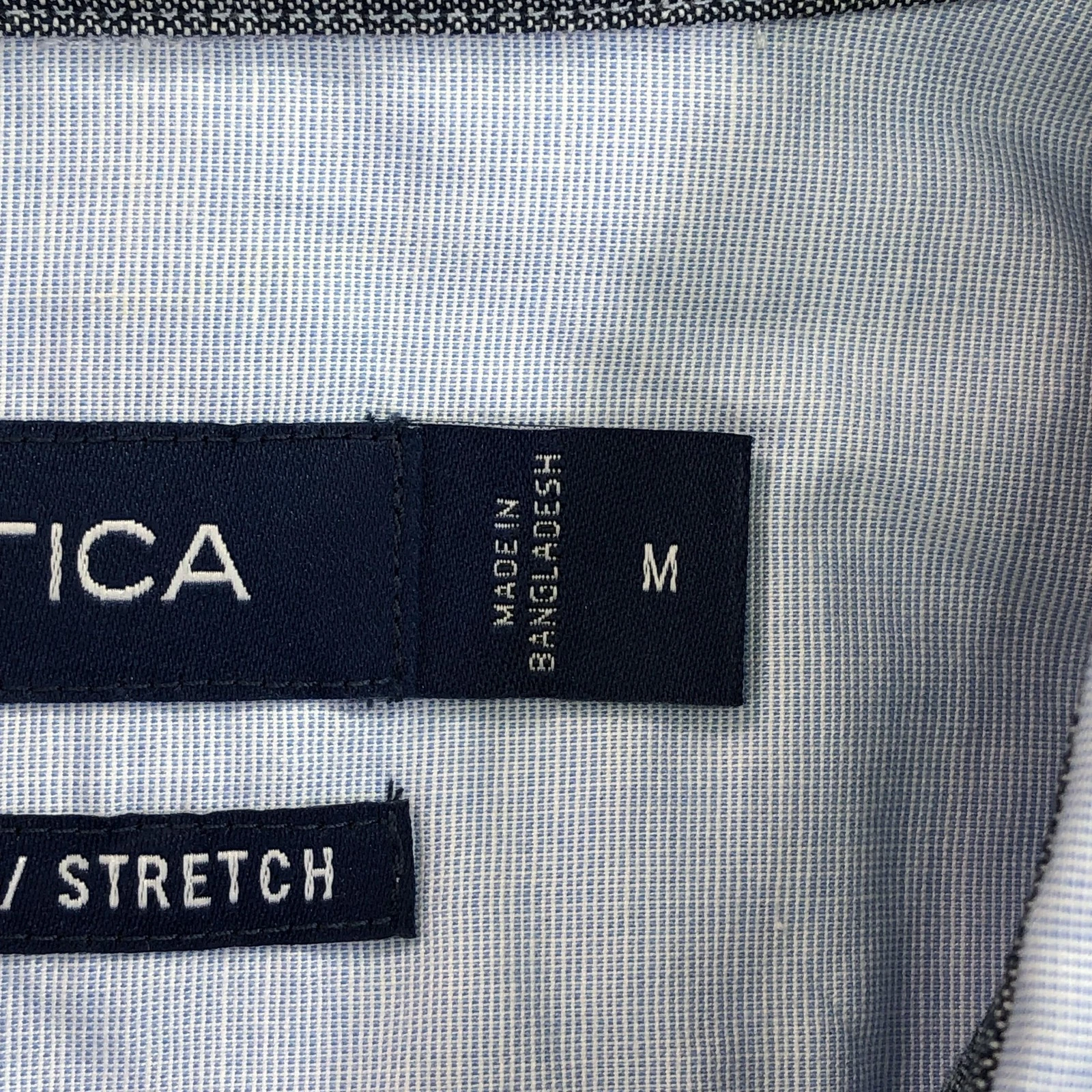 NEW Nautica Shirt Mens Medium Blue Long Sleeve Button Up Classic Fit Stretch image 12
