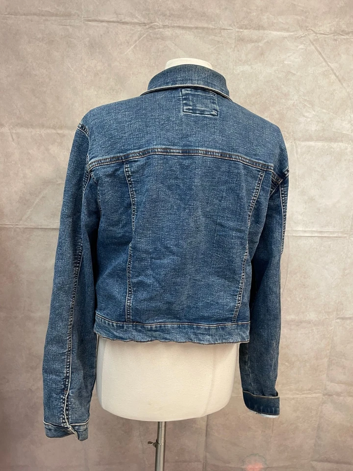 Chaqueta de mezclilla para mujer Wax Jeans azul talla 2XL Foto 3 de 4