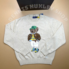 Trendy Polo Ralph Lauren Polo Bear Knit Sweater Crewneck Women's Size S NWT Bid.