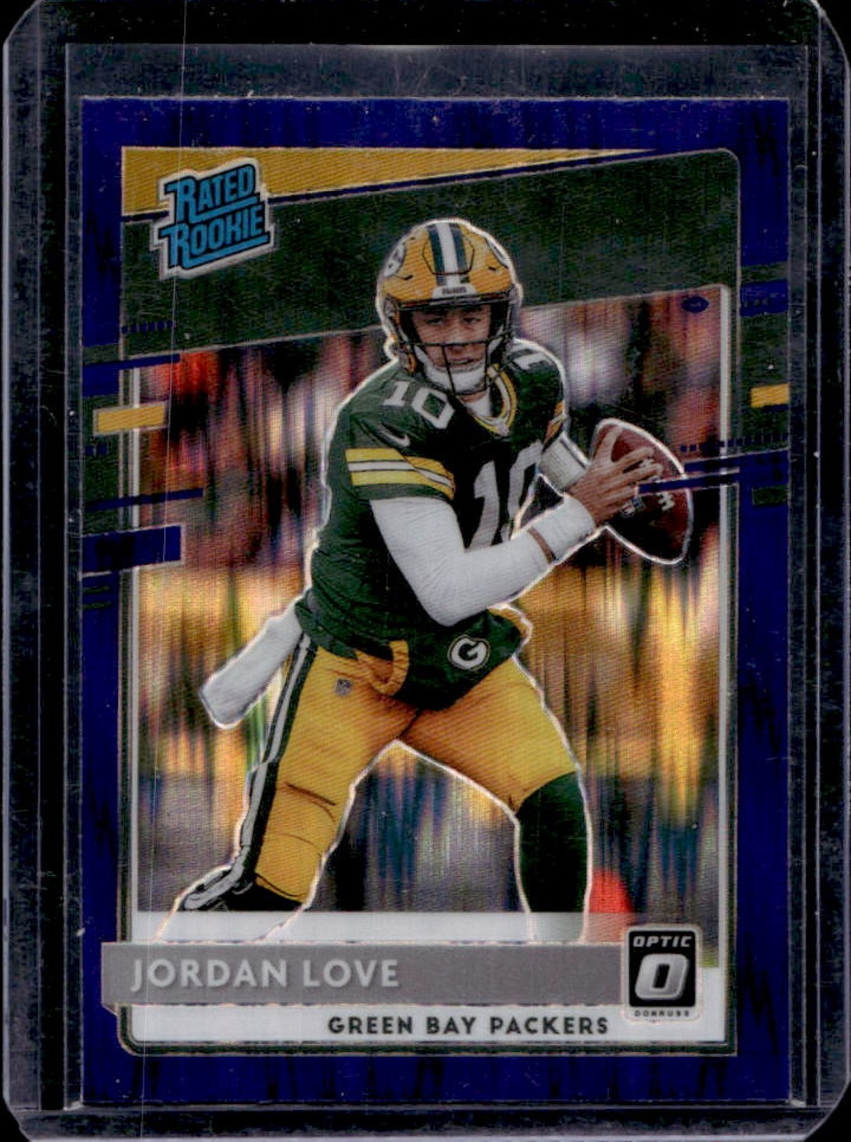 2020 Donruss Optic Jordan Love Purple Shock Prizm Rookie RC #154 Packers