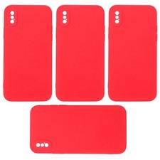 4 Pcs Anti-fingerprint Phone Case Liquid Silicone Flexible Bumper